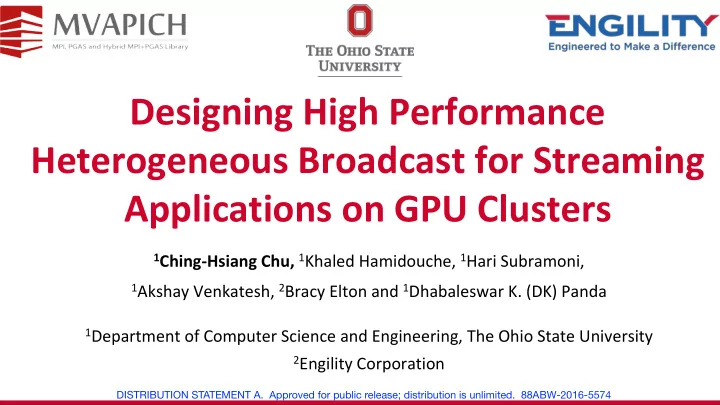designing high performance heterogeneous broadcast for