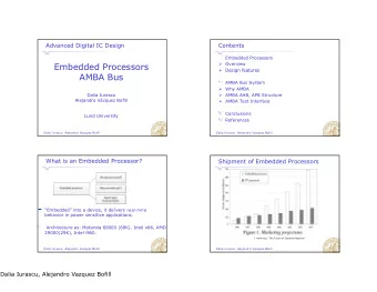 Embedded Processors  Overview  Design features  Design features  AMBA Bus  AMBA Bus System