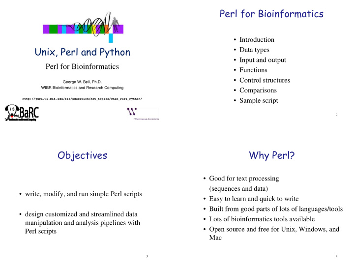 perl for bioinformatics