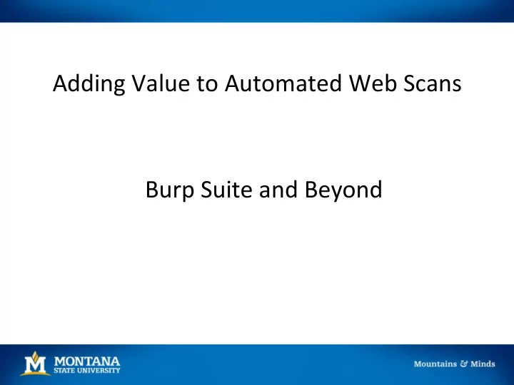 burp suite and beyond automated scanning vs manual tes ng