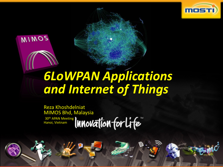 6lowpan applications and internet of things