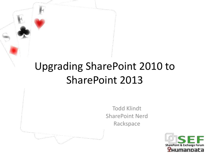 upgrading sharepoint 2010 to