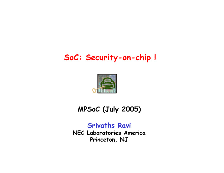 soc security on chip