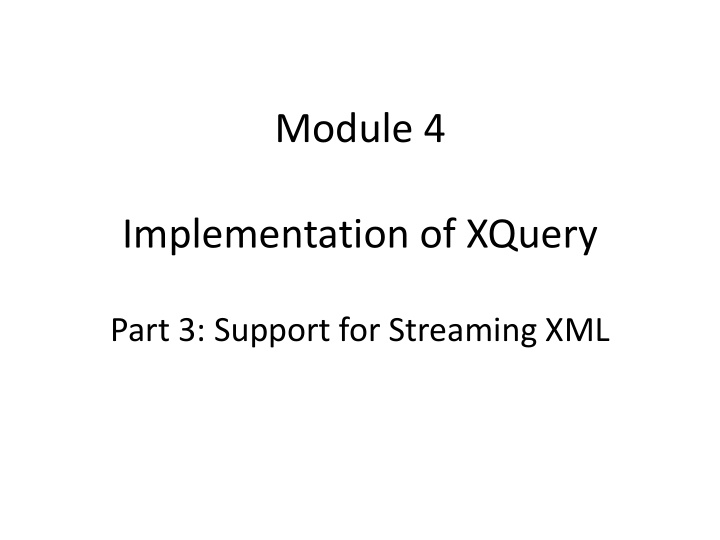 implementation of xquery