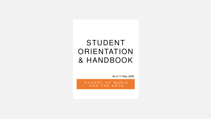 student orientation handbook