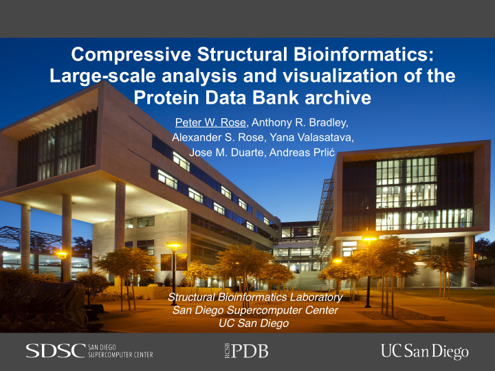 compressive structural bioinformatics large scale