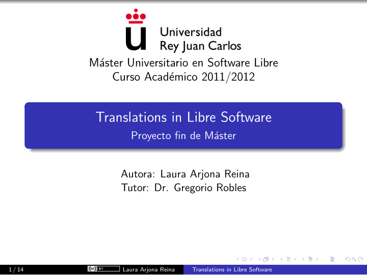 translations in libre software