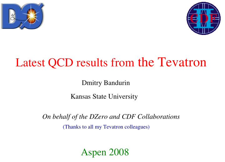latest qcd results from the tevatron