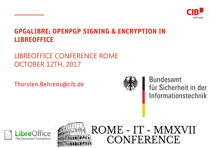 gpg4libre openpgp signing encryption in libreoffice