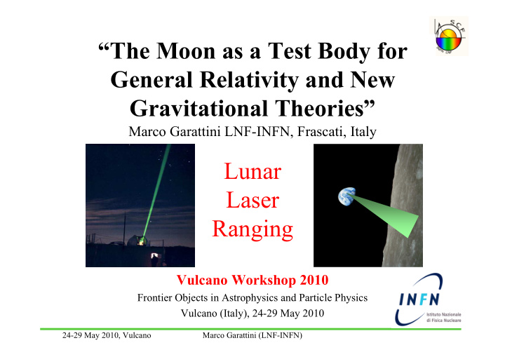 the moon as a test body for general relativity and new