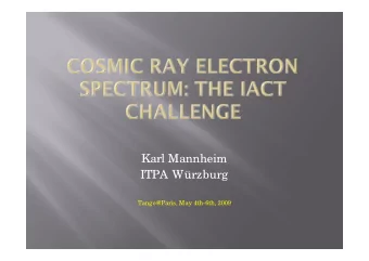 Karl Mannheim  ITPA Wrzburg  Tango@Paris, May 4th-6th, 2009 spectrum  ~ E ~ E -3.25  3.25