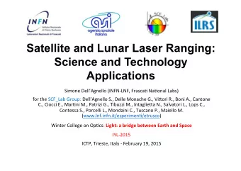 Satellite and Lunar Laser Ranging:  Science and Technology Applications
