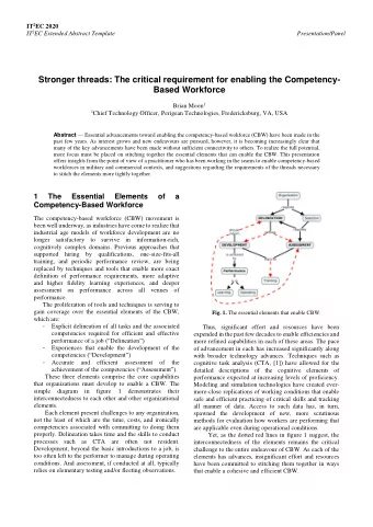 Stronger threads: The critical requirement for enabling the Competency-  Based Workforce Brian Moon