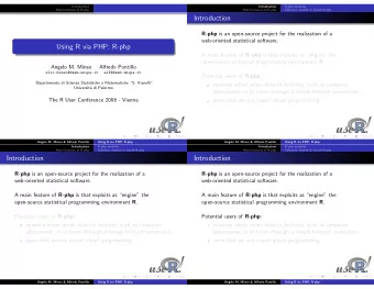 Introduction R-php is an open-source project for the realization of a  web-oriented statistical