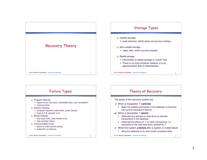 recovery theory
