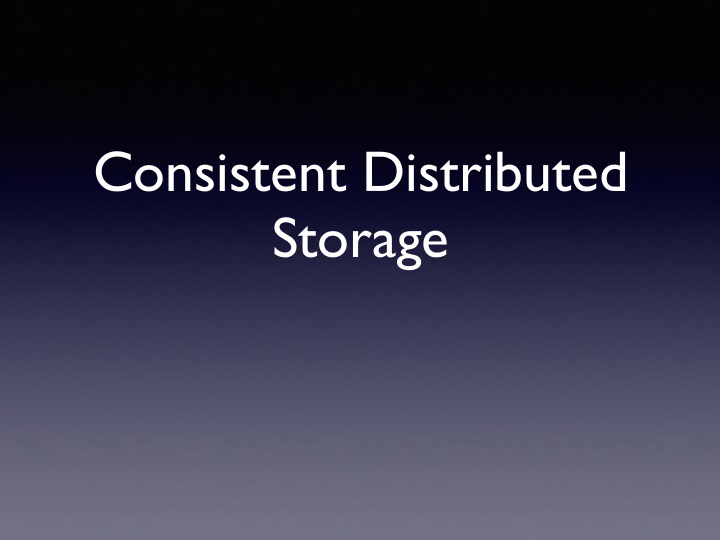 consistent distributed storage megastore system