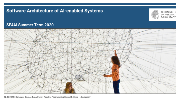 software architecture of ai enabled systems