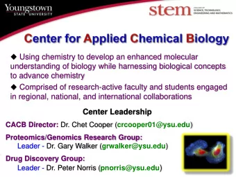 to advance chemistry  Comprised of research-active faculty and students engaged  in regional,