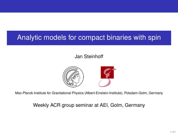analytic models for compact binaries with spin