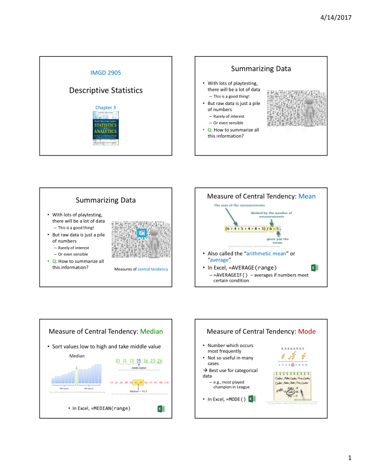 descriptive statistics