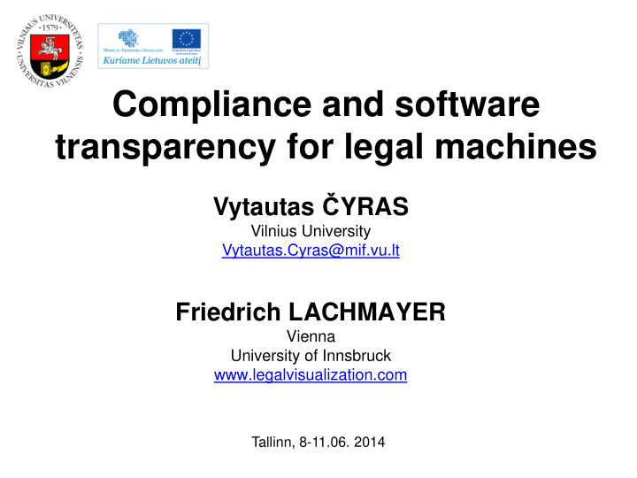 transparency for legal machines