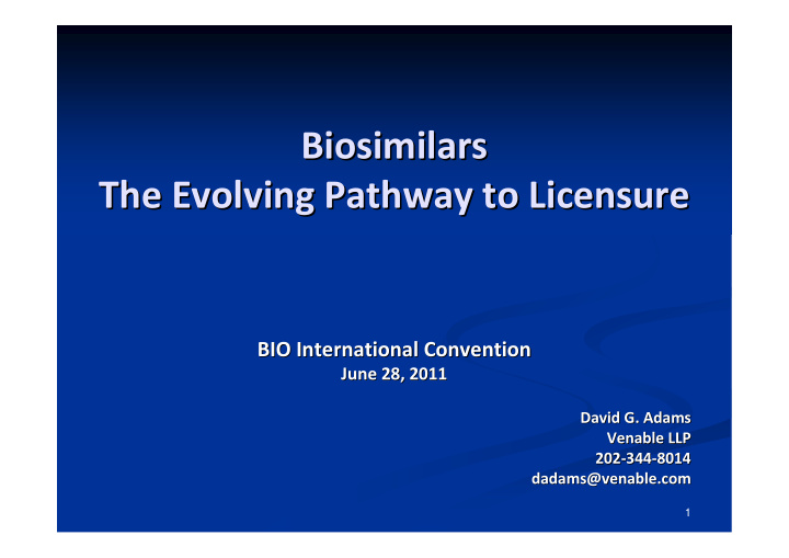 biosimilars biosimilars the evolving pathway to licensure