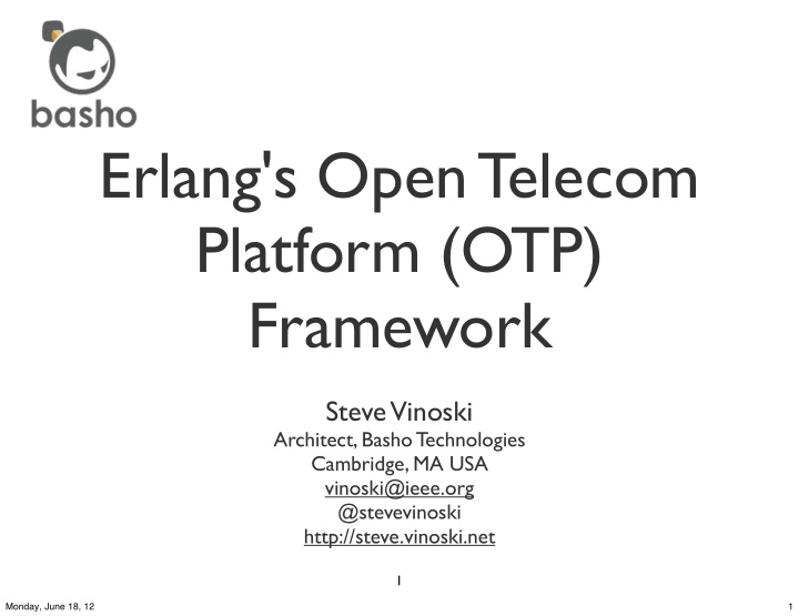 erlang s open telecom platform otp framework