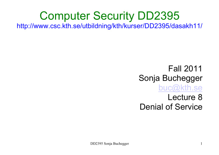 computer security dd2395