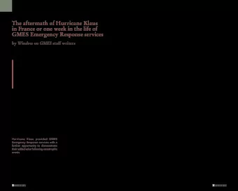 The aftermath of Hurricane Klaus  in France or one week in the life of  GMES Emergency Response