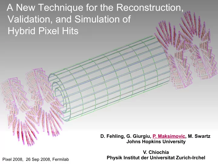 a new technique for the reconstruction validation and
