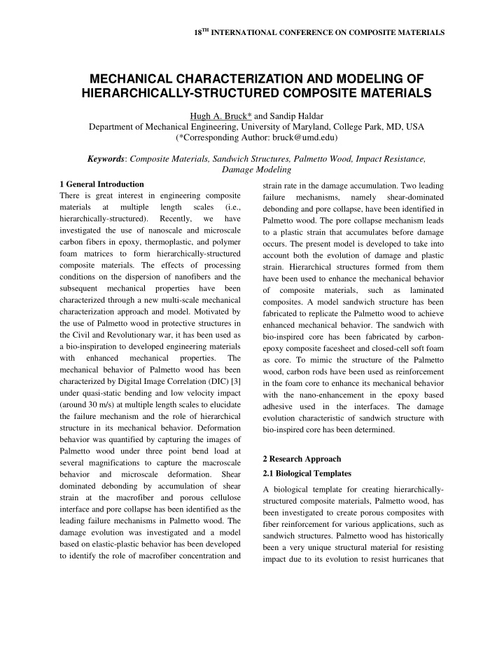 mechanical characterization and modeling of