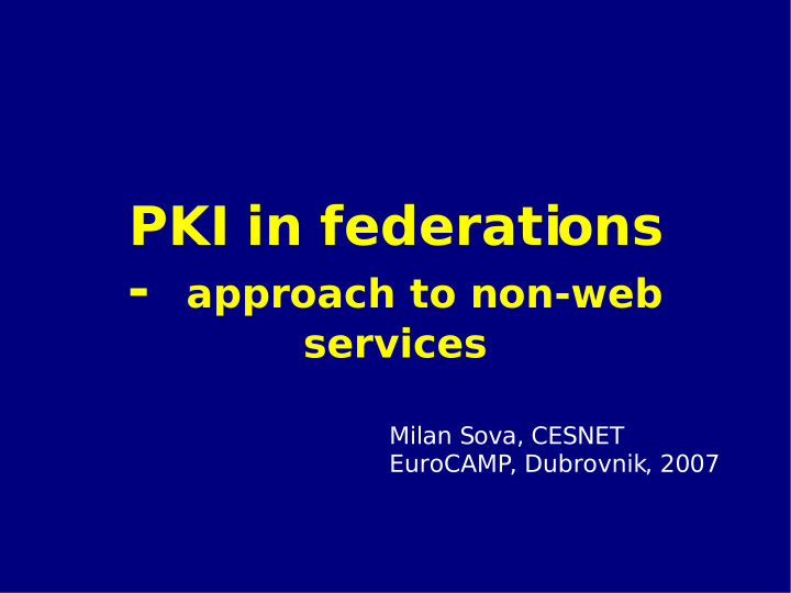 pki in federations