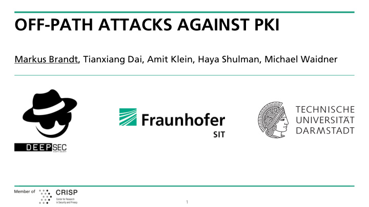 off path attacks against pki