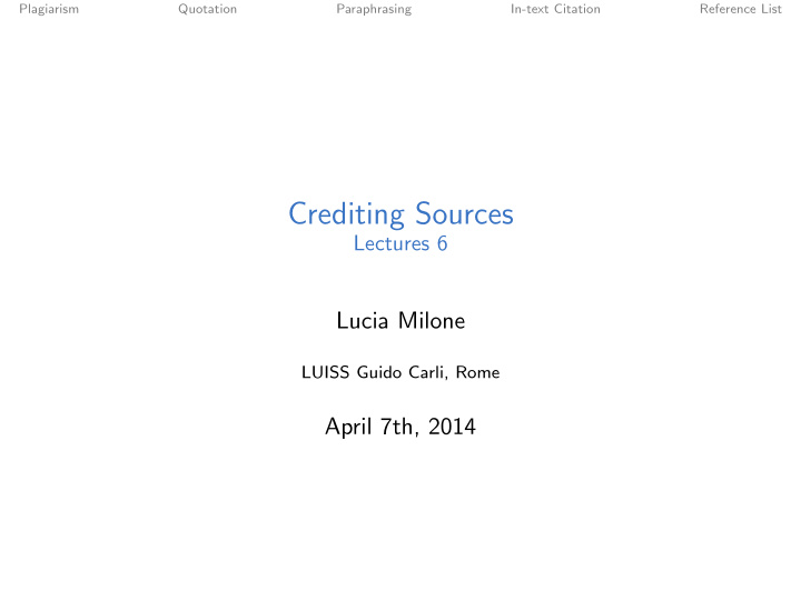 crediting sources