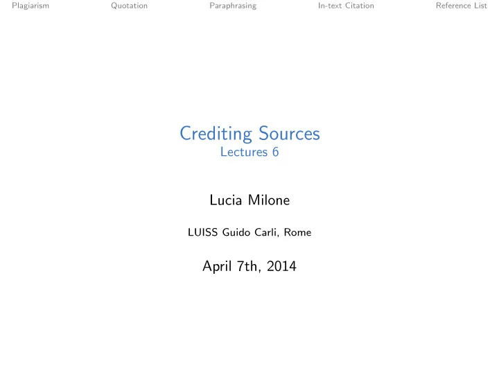 crediting sources