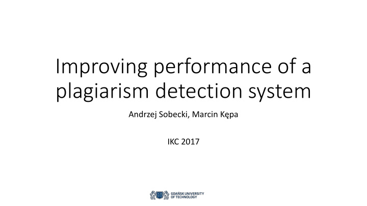 plagiarism detection system