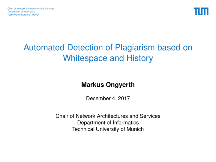automated detection of plagiarism based on whitespace and