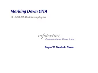 infotexture  Information Architecture &amp; Content Strategy  Roger W. Fienhold Sheen  Agenda