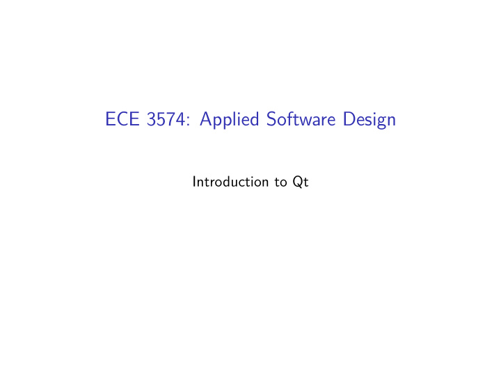 ece 3574 applied software design