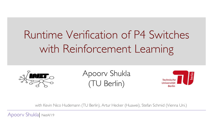 runtime verification of p4 switches with reinforcement