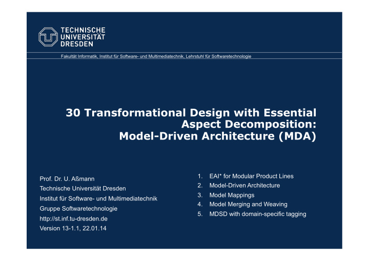 30 transformational design with essential aspect
