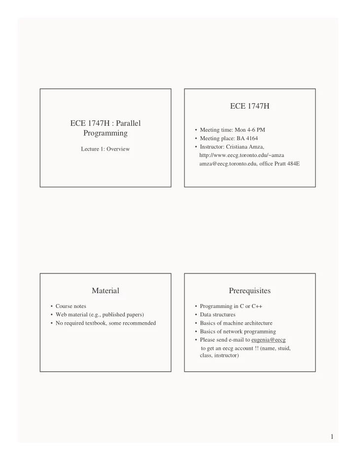 ece 1747h ece 1747h parallel
