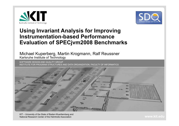 using invariant analysis for improving instrumentation