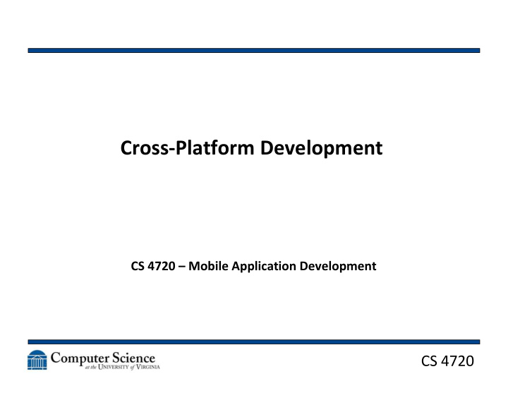 cross platform development