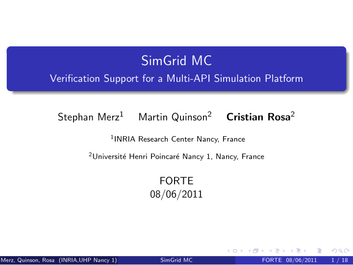 simgrid mc