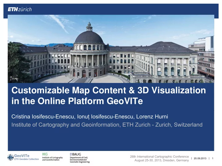 customizable map content 3d visualization in the online