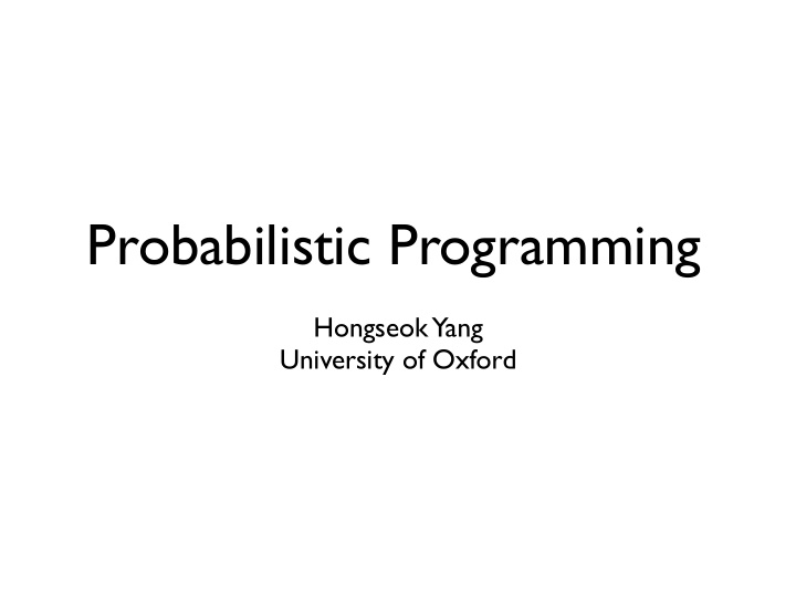 probabilistic programming