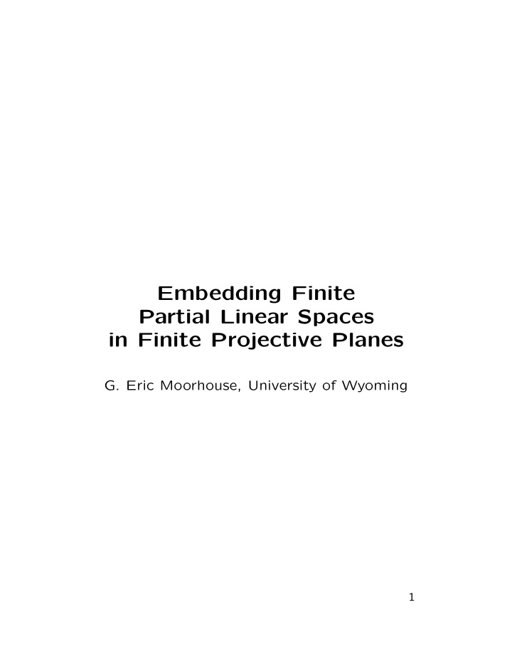 embedding finite partial linear spaces in finite