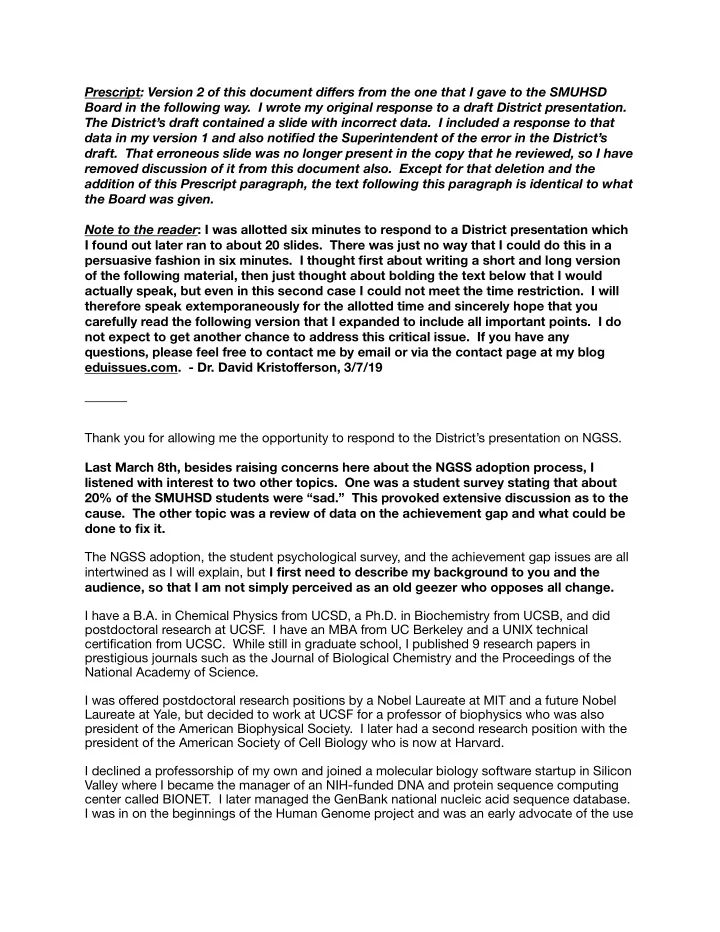 prescript version 2 of this document di ff ers from the