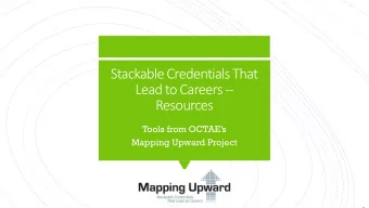Resources  Tools from OCTAEs  Mapping Upward Project  Sharon Lee Miller, Director  Division of
